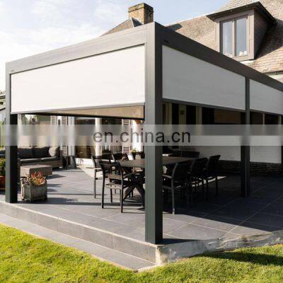 Waterproof modern motorized adjustable prefab house aluminium garden pergola