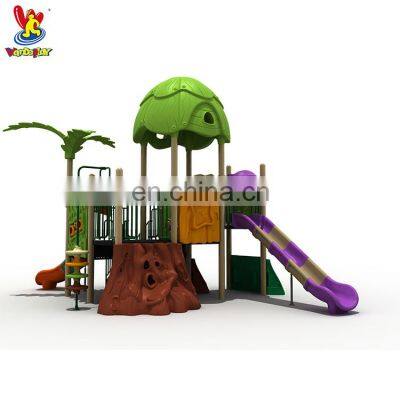 Original Forest Theme Amusement Park Children House Games Playsets Outdoor Playground Plastic Slide Equipment for Sale