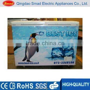 wholesale solid double door deep freezer price