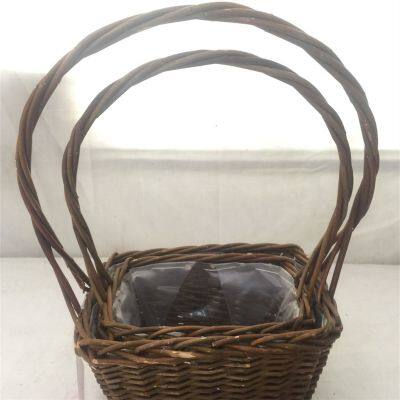 With A Handle Wicker Basket China Supplies