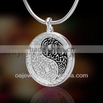 hot sell Chinese jewelry brass or sterling silver good luck pendant, paypal accepted