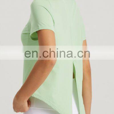 Spring New Cool Fabric Loose Shorts Sleeve Gym Yoga Shirt Outdoor Quick Dry Activewear Sports Running Fitness Clothes For Women photo-5