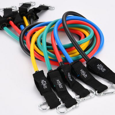 Personalized logo 11 pcs resistance band set 150Ibs with printing wholesale cost from China