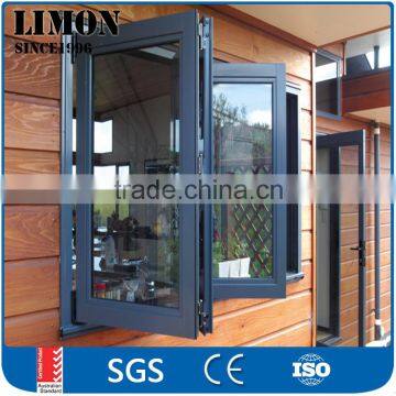 thermal break aluminum bi-folding windows and doors with double glass