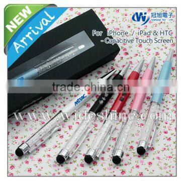 Crystal bling stylus pen promotional cheap gift screen touch pen promotional mini pen