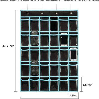 Classroom Pocket Chart Organizer,Cell Phones Calculator Holder,Hanging Wall Organizers photo-2