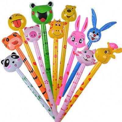 Popular Cartoon Inflatable Animal Stick para Presentes para Crian?as Decora??es de Festa com Vara Longa Inflada em PVC