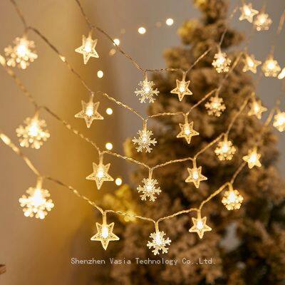 Bulk Star LED Fairy String Lights - Battery/USB Powered for Indoor Christmas Wedding Party Supplies
