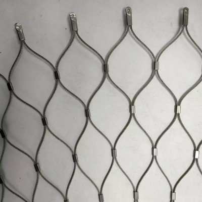 SS316 Ferrule Diamond Flexible Inox Stainless Steel Wire Cable Net Rope Mesh