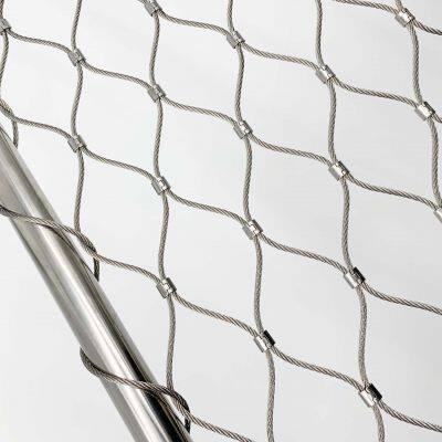 AISI304 Stainless Steel Wire Bird Cage Diamond Ferrule Rope Mesh 25*40 Mesh Size Black Finish for Zoo Enclosures Factory Cutting photo-5
