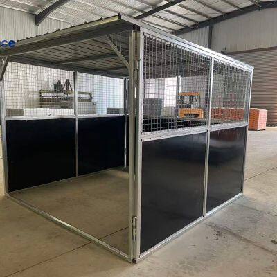 Hot Galvanized Portable Horse Stable 3x3m 3.5mx3.5m 4x4m 12x12ft Steel Structure Box Stable Rooms for Farms New & Used Condition photo-3