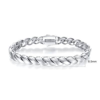 18K Plated Cuban Bracelet 5A Grade Zircon Simple Luxury Jewelry For Girlfriends Lovers Christmas Valentine Birthday Gift