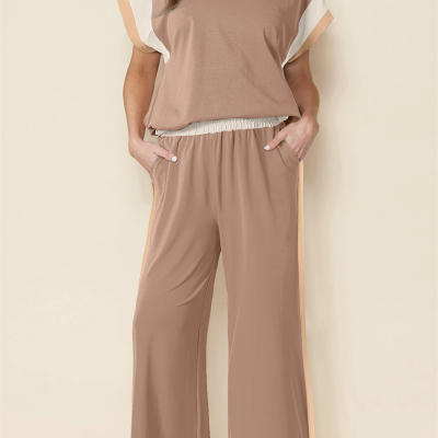Wholesale Women's Tracksuit Sets and Summer 2 Piece Sports Suit With Lightweight Loose Sport T-Shirt & Shorts Casual Sportswear Outifit photo-4
