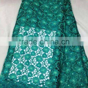 YL004-5 tealgreen african wedding material african cord cotton lace fabric