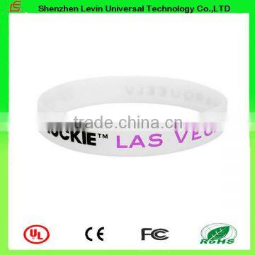 Business Adverting Las Vegas Promotion Gift Logo Printed Silicone Wristband Bracelet