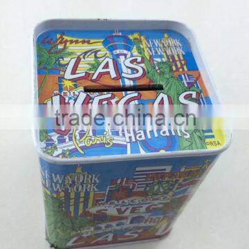 LAS coin bank tin cans