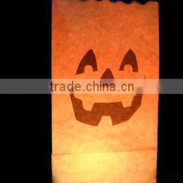 candle flame retardant paper bag candle holder with design 2014