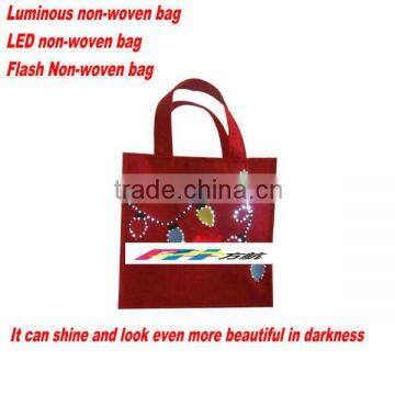 FH Promotional Christmas Luminous LED Flashing Gift Bag Nonwoven Bags