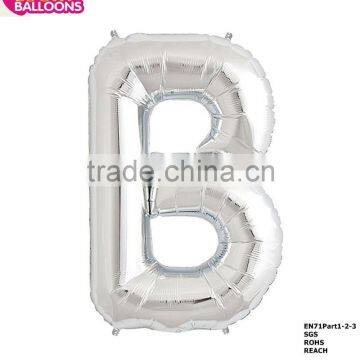 34 inch helium saved large silver foil balloon letters wholesale                        
                                                                                Supplier's Choice