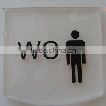 Acrylic toilet/WC sign board