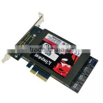 x4 PCIe to 2.5" SATA 3.0 +SATAIII RAID Card HyperDuo SATA port multiplier 88SE9230