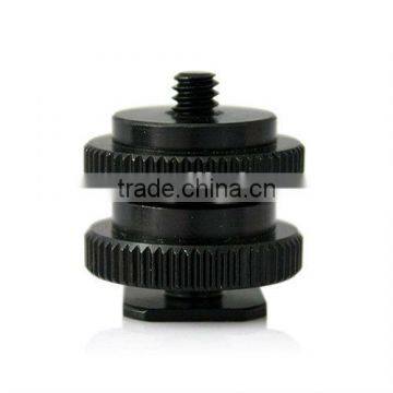 1/4 inch and 3/8 inch Tripod Screw to Camera Flash, Hot Shoe Mount Adapter