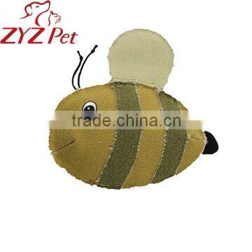 best selling products bee shape canvas pet toy interactive play