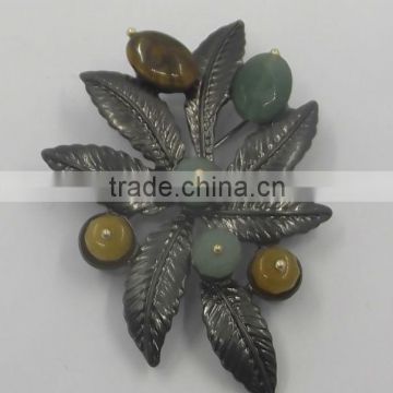 leaf brooches beads booches hematite brooches jewelry simple brooches