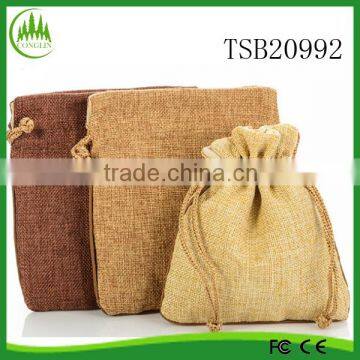 Natural Rustic Burlap Bags Shopping Bag with Natural Jute Drawstring Bags