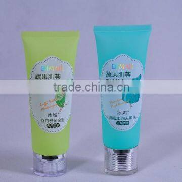 cosmetic tube with transparent acrylic cap for facial cleanser packaging