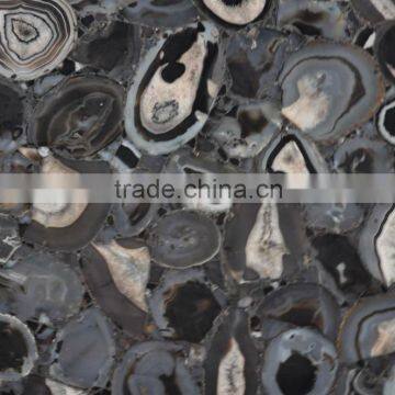 Brazilian Dyed Black Agate Slices Slab photo-3