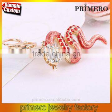 Snake Fortune Cute Crystal Charm Purse Handbag Car Key Keyring Key Chain