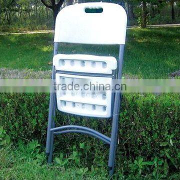HDPE Material Plastic Folding Chair With Metal Frame photo-2