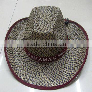 New Design wholesale straw cowboys hats sombrero straw hat HM-09