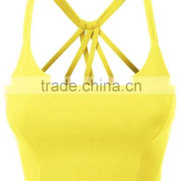 Womens Fitted Halter Cut Out Back Bralette Crop Tops Women 2016 photo-2