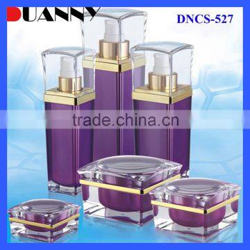 30ml Square Purple Acrylic Cosmetic Bottle Packaging,Square Purple Cosmetic Bottle