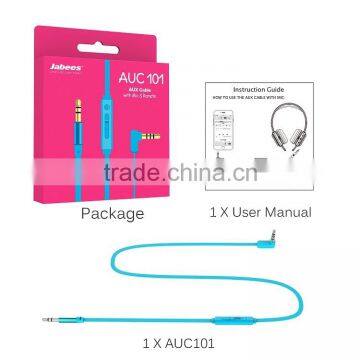 High Quality TPE Flat Stereo Auxiliary Cable With Remote photo-5