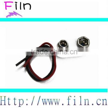 white snap connector clip with 15cm wire snap connector