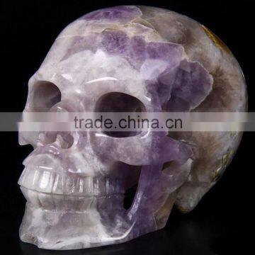 Wholesale amethyst carved mini skull heads decorative skull
