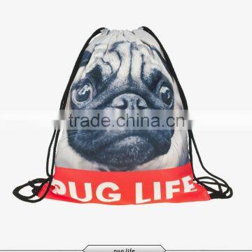 3d Digital Print Mochila Drawstring Bag Unisex Backpacks Aztec Animal Galaxy Monkey Dog Hamster Flower Food photo-3