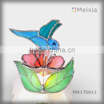 MX170011 hot sale tiffany style stained glass hummingbird night light