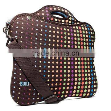 Dot 19 inch custom cute laptop sleeve with shoulder strap