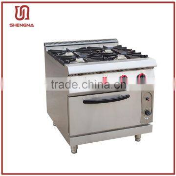 Idustrial gas range with 4 burner and gas oven