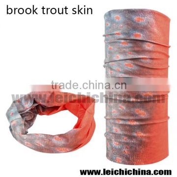 Brook trout skin multifunctional bandana scarf