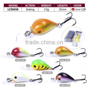 25mm 2.5g wholesale fishing crank baits