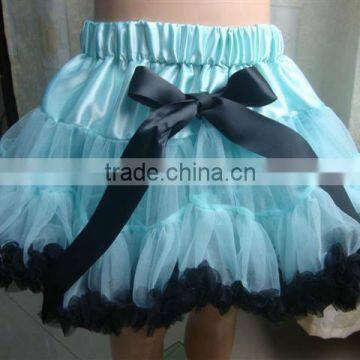 Hot sale !! baby party wearing skirt for girls big ruffle chiffon pettiskirt