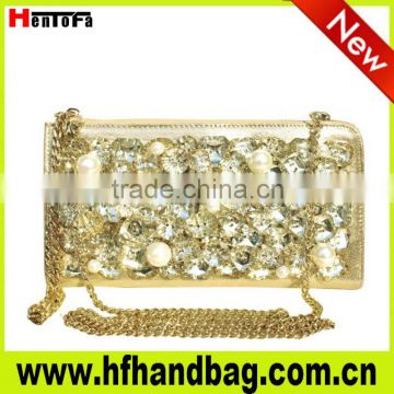 swaroski ice cake crystal pearl shoulder bag/clutch bag/ evening bag