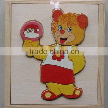 Wooden puzzles games-dress up
