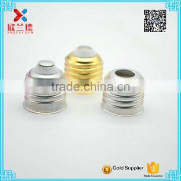 wholesale golden and sliver metal screw caps for lamp bulb bottle