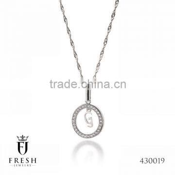 Fashion 925 Sterling Silver Necklace - 430019 , Wholesale Silver Jewellery, Silver Jewellery Manufacturer, CZ Cubic Zircon AAA